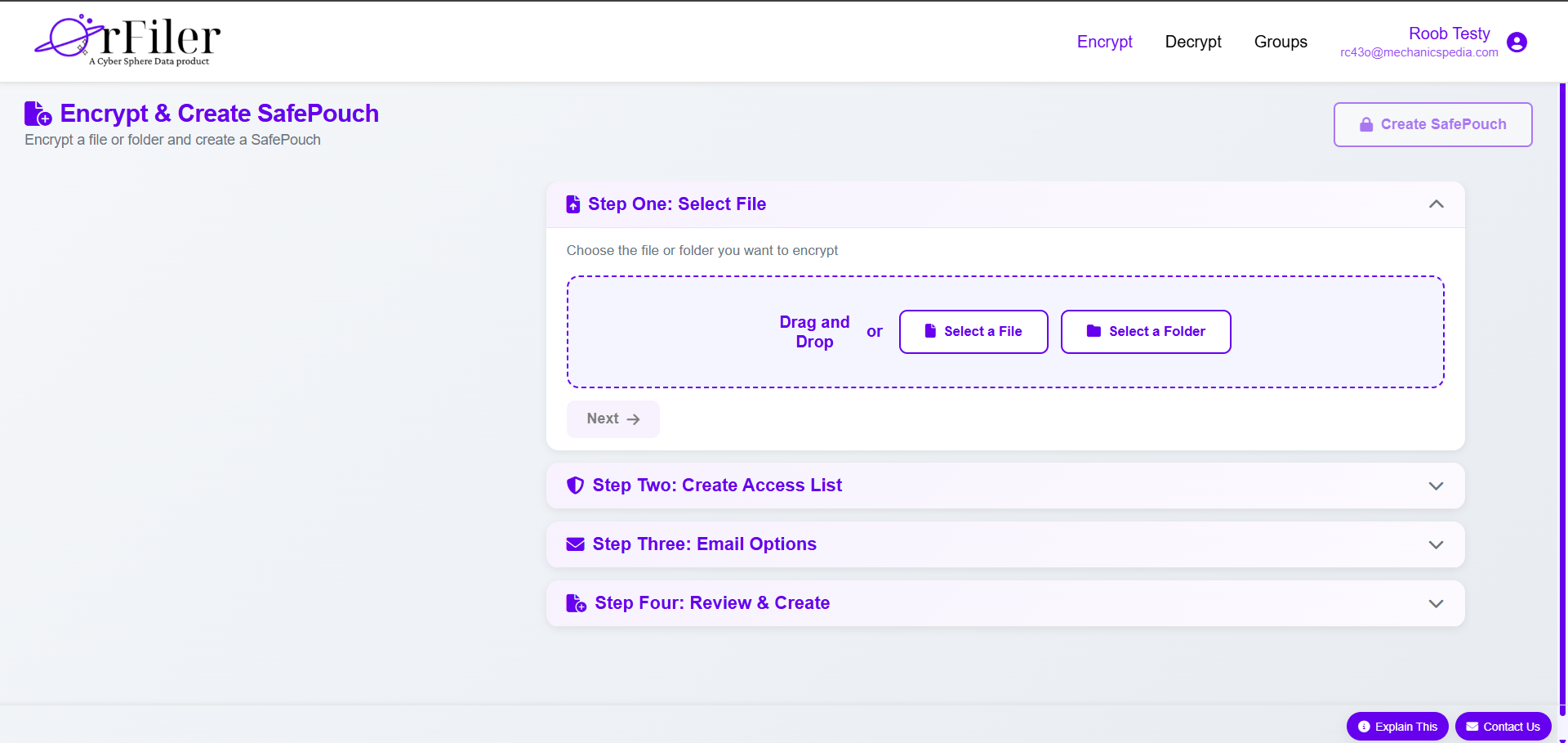 rFiler Product Screenshot